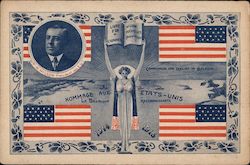 Hommage Aux Etats-Unis 1914-1915 (President Wilson) Presidents Postcard Postcard Postcard