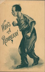 Who's a Republican? Political Postcard Postcard Postcard