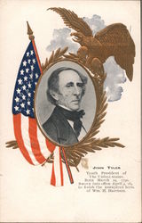 John Tyler Tenth President of the United States Presidents Postcard Postcard Postcard