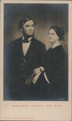 President Lincoln and WIfe Presidents Postcard Postcard Postcard