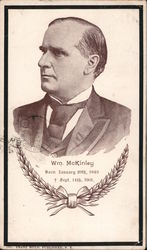 Wm McKinley Presidents Postcard Postcard Postcard