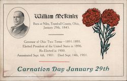 William McKinley - Born at Niles, Trumbull County, Ohio Postcard