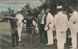 "In the Philipinnes". Secretary Taft greeting Datto Piang Postcard