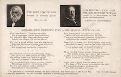 The Poet Longfellow's Prophetic Poem Presidents Postcard Postcard Postcard