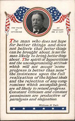 The Value of Optimism by President Wm. H. Taft Postcard