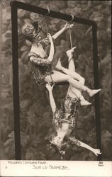 French Trapeze Artists Postcard