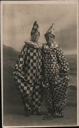 Two Women Dressed as Peirrot Postcard