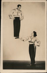 Circus Acrobat Couple Postcard Postcard Postcard