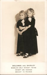 Dolores and Shirley - World's Only Midget Twins Postcard