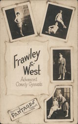 Frawley & West Advanced Comedy Gymnasts Canada Circus Postcard Postcard Postcard