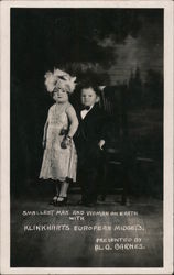 Smallest man and woman on Earth Postcard