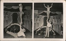 Man and Woman Acrobats Postcard