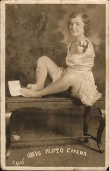 Armless Woman Sells-Floto Circus Frances O'Connor Postcard Postcard Postcard