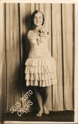 Armless Frances O'Connor from Sells Floto Circus Postcard Postcard Postcard