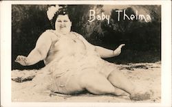 "World's Fattest Dancer" Baby Thelma Postcard