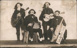 Clown Band - Great Soapbox Cello, Guitars Circus Postcard Postcard Postcard