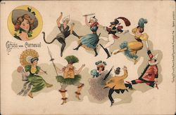 Gruss vom Carneval Circus Postcard Postcard Postcard