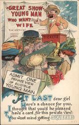 "Great Show" Young Man Who Wants Wife Postcard