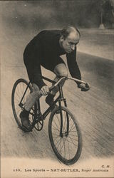 Bicycle Racer Nat Butler Cyclist (French) Postcard