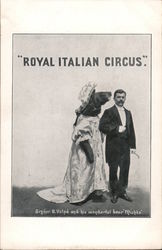 Trained Bear "Royal Italian Circus" Postcard