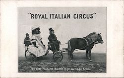 Royal Italian Circus: Trained Bear, Monkies Postcard