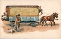 Horse Drawn Circus Wagon Postcard