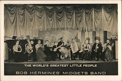 The World's Greatest Little People, Midgets Band Circus Postcard Postcard Postcard