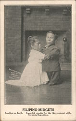 Filipino Midgets. Smallest on Earth Circus Postcard Postcard Postcard