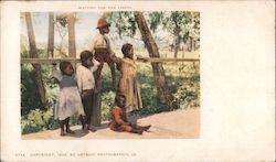 Black Children Waiting for the Circus Postcard Postcard Postcard