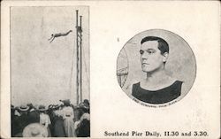 High Diver Southend Pier Daily, 11.30 and 3.30 Postcard