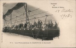 Awaiting the Barnum and Bailey circus. Postcard