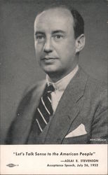 Adlai E. Stevenson Political Postcard Postcard Postcard