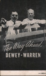 The Way Ahead, Dewey - Warren Political Postcard Postcard Postcard