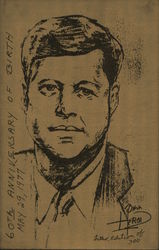 Drawing of John F. Kennedy by Heroi Postcard