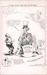 Uncle Sam in "Cradle of the Nation" - Virginia Political Postcard Postcard Postcard