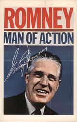 George Romney Man of Action Michigan Political Postcard Postcard Postcard