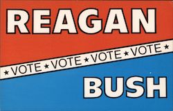 Reagan Bush--Vote Vote Vote Vote Presidents Postcard Postcard Postcard