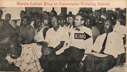 Martin Luther King at Communist Training School Political Postcard Postcard Postcard