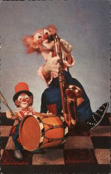 Clowns Playing Musical Instruments Postcard