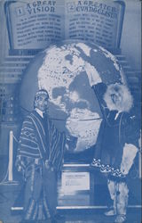 The revolving, electrically lighted globe has been a favorite meeting place for delegates of many General Conference sessions. S Postcard