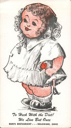 Bun's Restaurant - Chubby Girl Delaware, OH Postcard Postcard Postcard