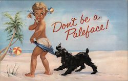 Coppertone: Don't be a Paleface! Postcard