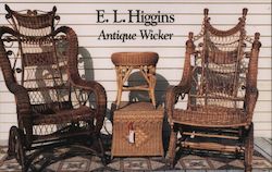 E. L. Higgins antique wicker Postcard