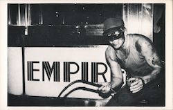 Art Photograph: Man By Empire Sign Photographic Art Krivitsky Postcard Postcard Postcard