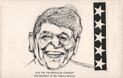 Vote for the Republican Candidate for President in 1980, Ronald Reagan Postcard