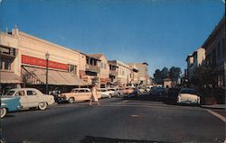 Burlingame Avenue On the San Francisco Peninsula, the main shopping center and leading business avenue of Burlingame, California Postcard