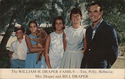 William H. Draper and Family Political Postcard Postcard Postcard