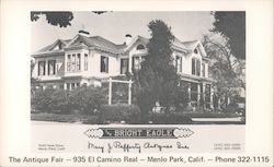 The Bright Eagle Mary J. Rafferty Antiques Inc. The Antique Fair 935 El Camino Real Postcard