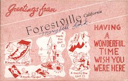 Greetings from Forestville, California Postcard