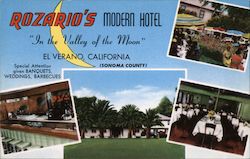 Rozario's Modern Hotel - "In the Valley of the Moon" El Verano, CA Postcard Postcard Postcard